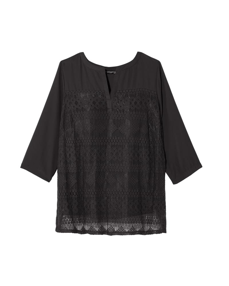 Front of plus size Audrey Detailed Blouse by Meera Lane | Dia&Co | dia_product_style_image_id:119967